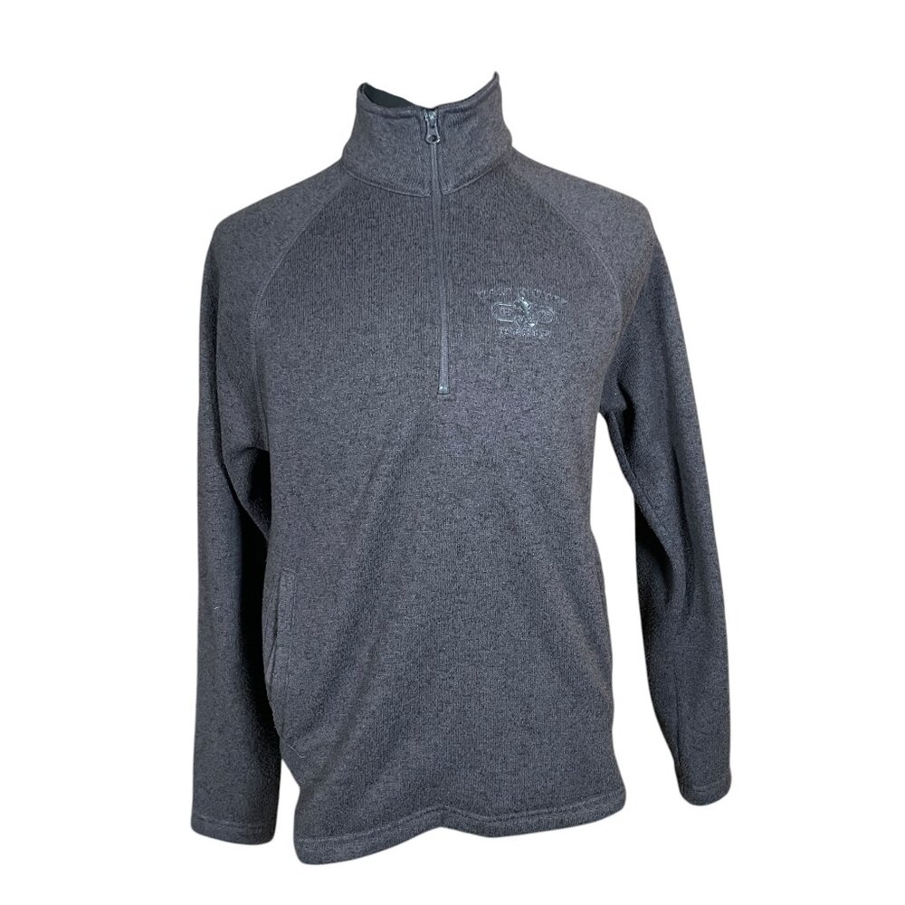 Disney Parks Men's Grey 1/4 Zip Pilled Pullover Sweater Small Walt Disney World